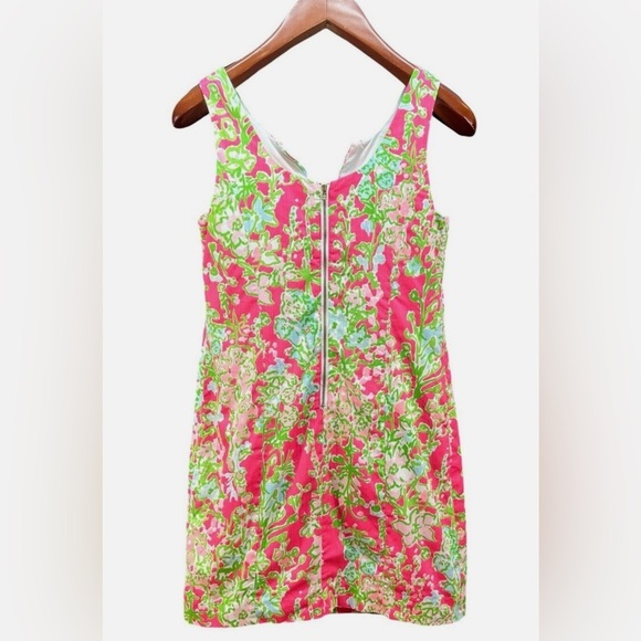 Lilly Pulitzer Cathy Shift Dress in Flamingo Pink Lace Eyelet Summer - Picture 5 of 12